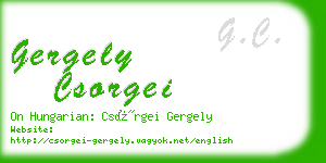 gergely csorgei business card